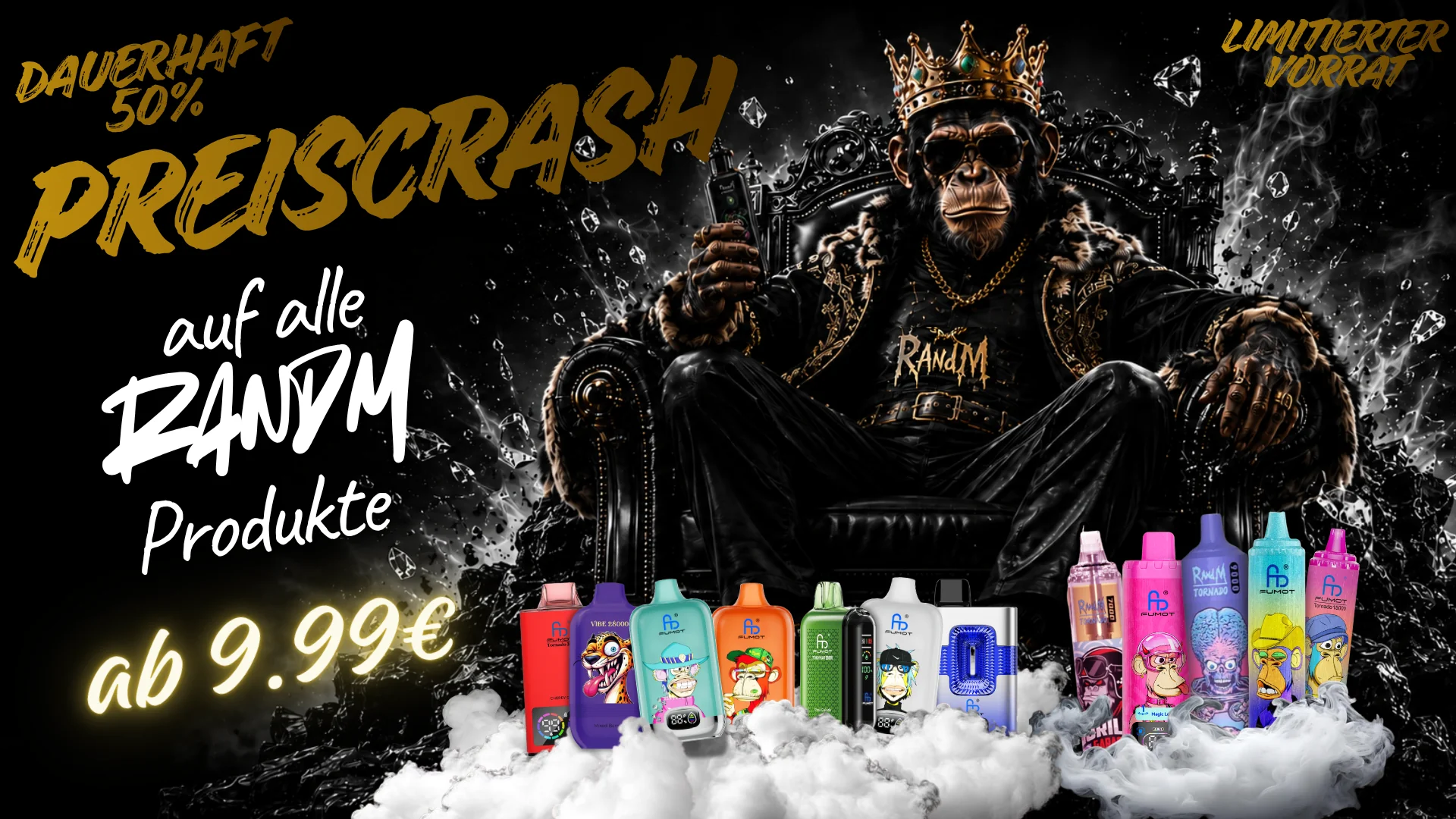 Exklusive RandM Tornado Vapes